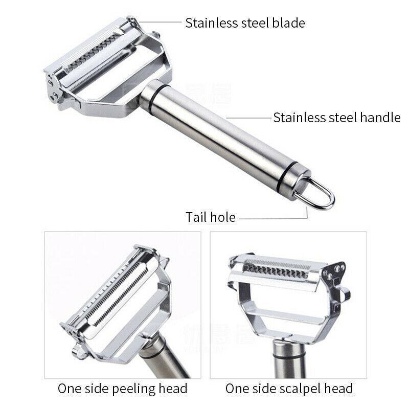 2-in-1 Stainless Steel Vegetable Peeler with Julienne Blade