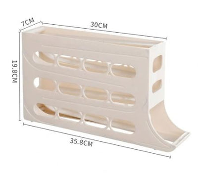 4-Tier Automatic Sliding Egg Holder (30 Eggs)