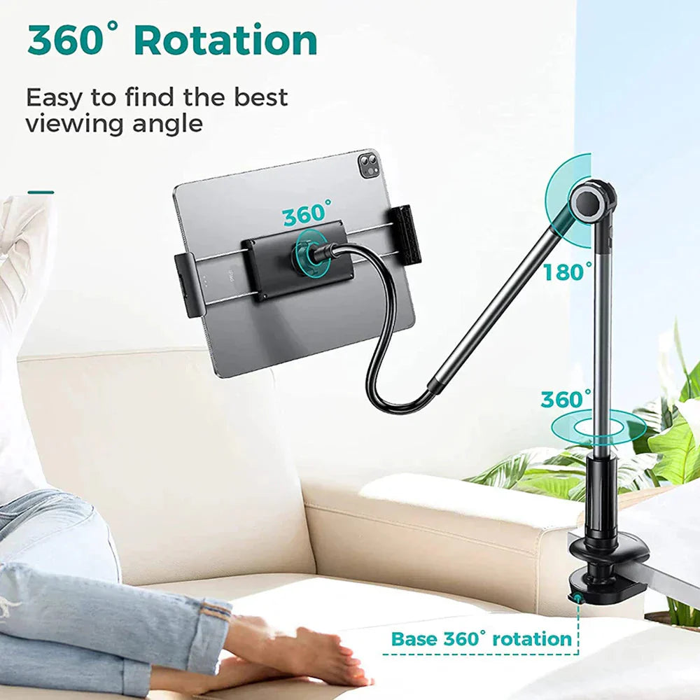 360 Adjustable Gooseneck Phone and Tablet Clamp Holder