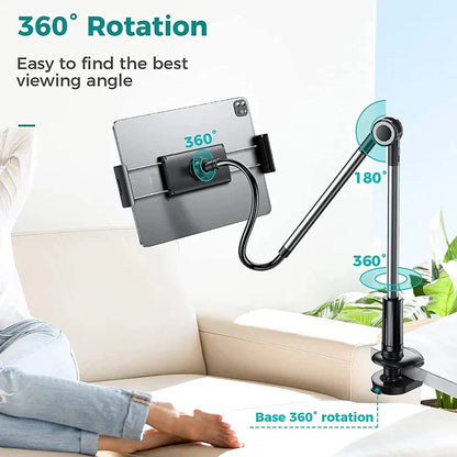 360 Adjustable Gooseneck Phone and Tablet Clamp Holder