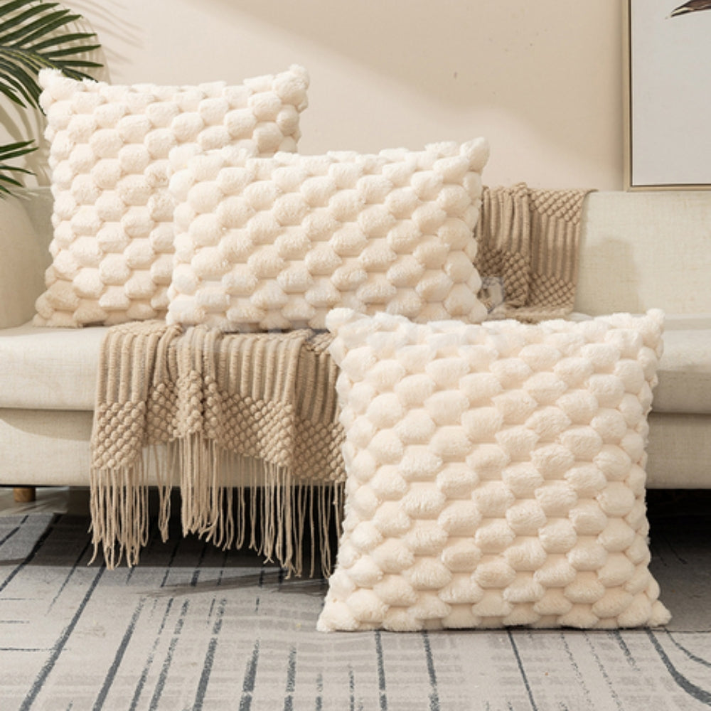 3D Textured Velvet Throw Pillow Cover