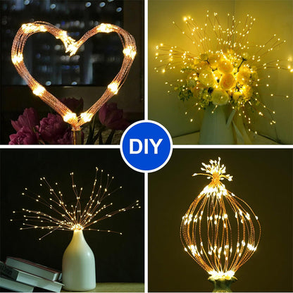 200 LED Solar String Lights - Firework Starburst