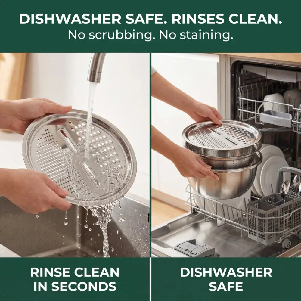 3-Piece Mixing Bowl Set with Strainer and Grater