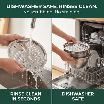 3-Piece Mixing Bowl Set with Strainer and Grater