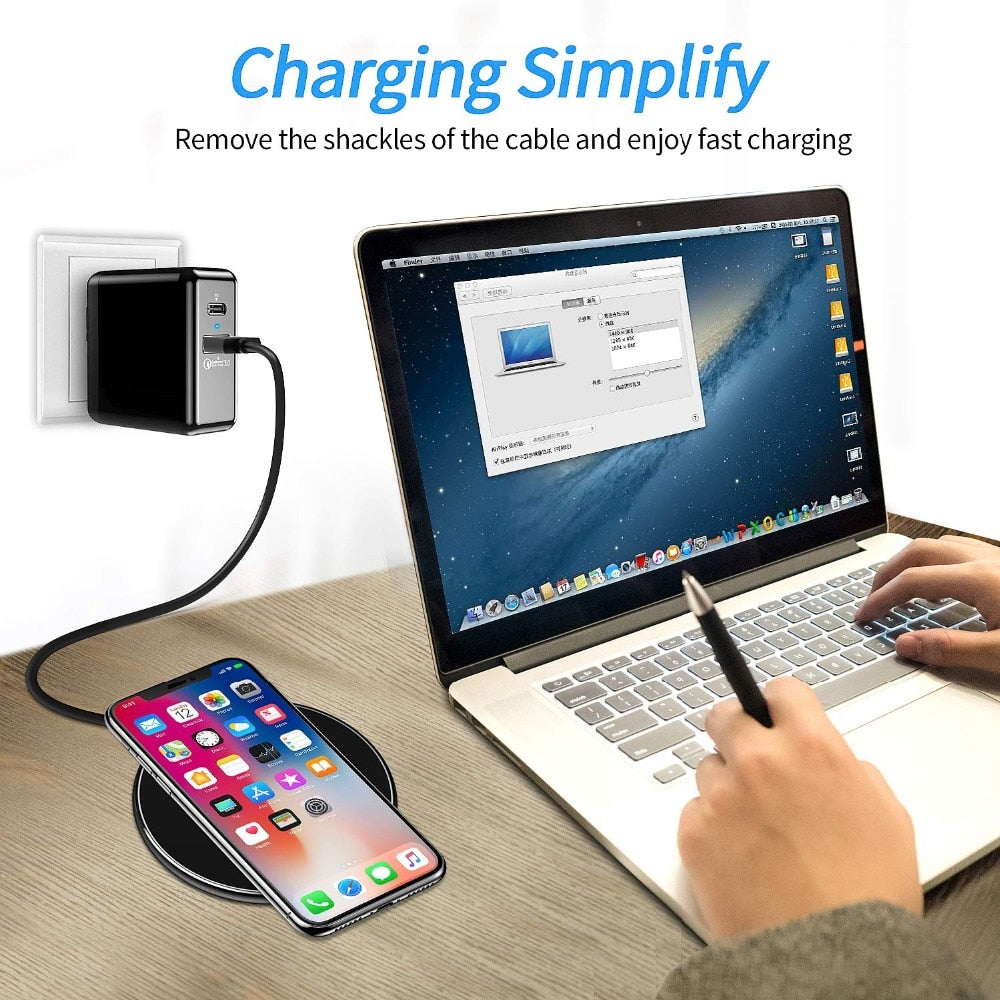 30W Fast Wireless Charger with USB Type-C