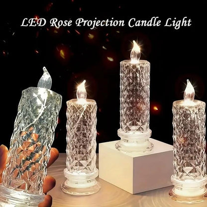 LED Crystal Candle Holders - Flameless Color-Changing