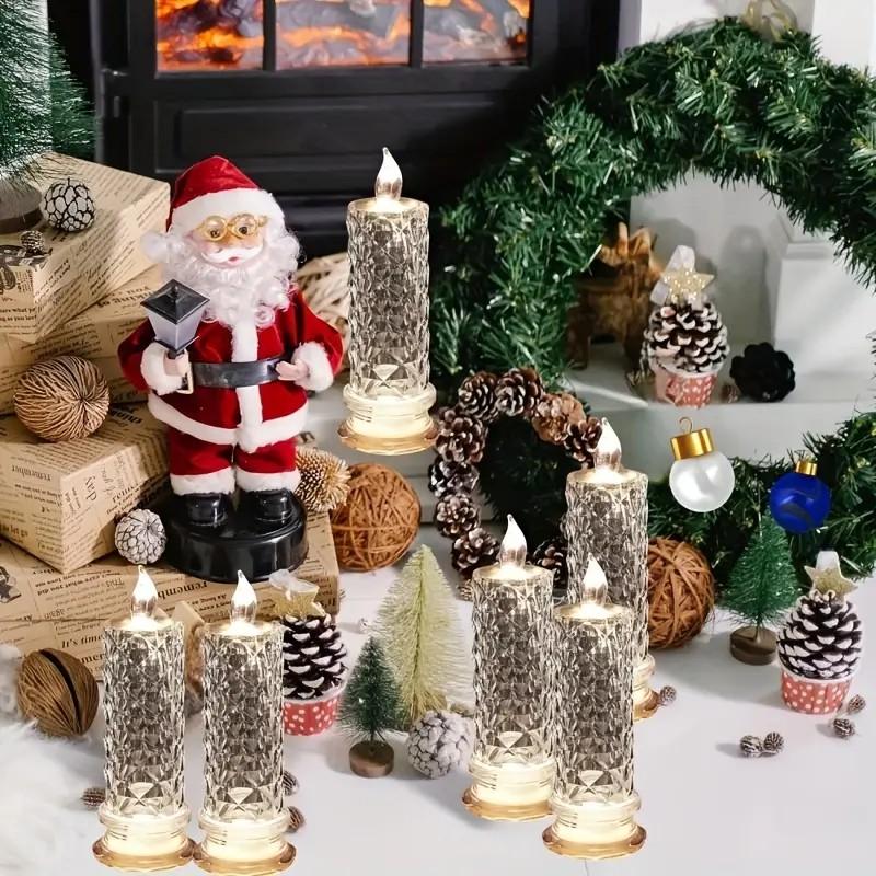 LED Crystal Candle Holders - Flameless Color-Changing