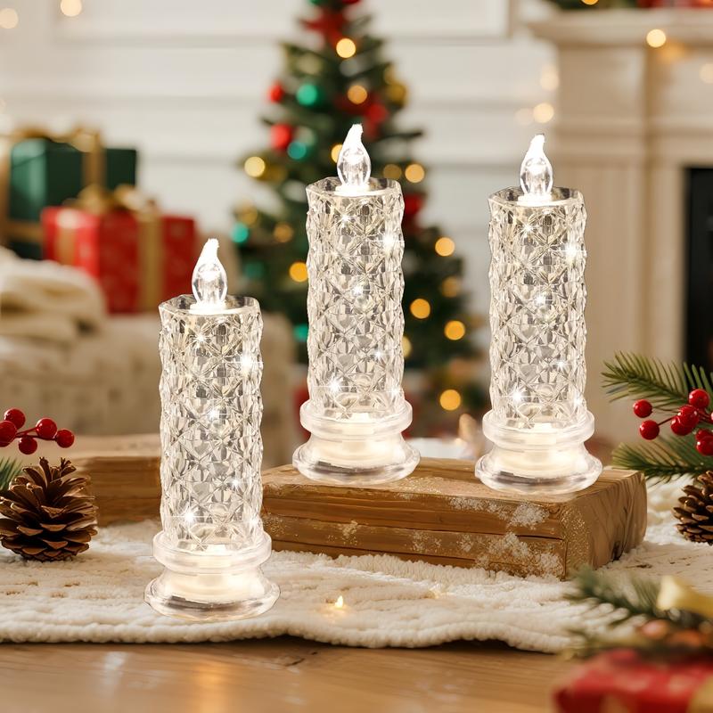 LED Crystal Candle Holders - Flameless Color-Changing