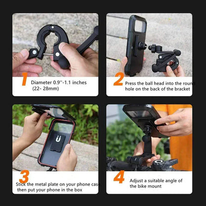 360° Waterproof Bike Phone Mount for Cycling