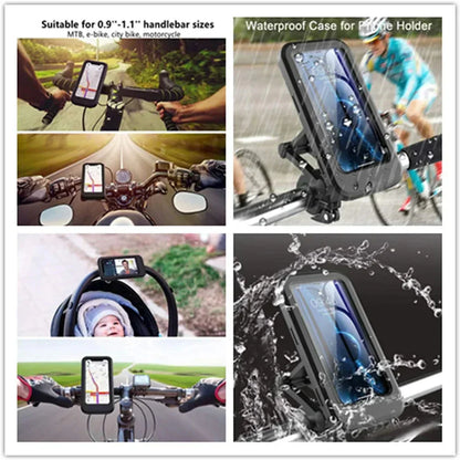 360° Waterproof Bike Phone Mount for Cycling