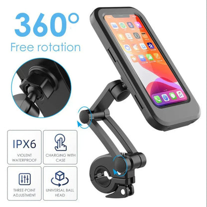 360° Waterproof Bike Phone Mount for Cycling