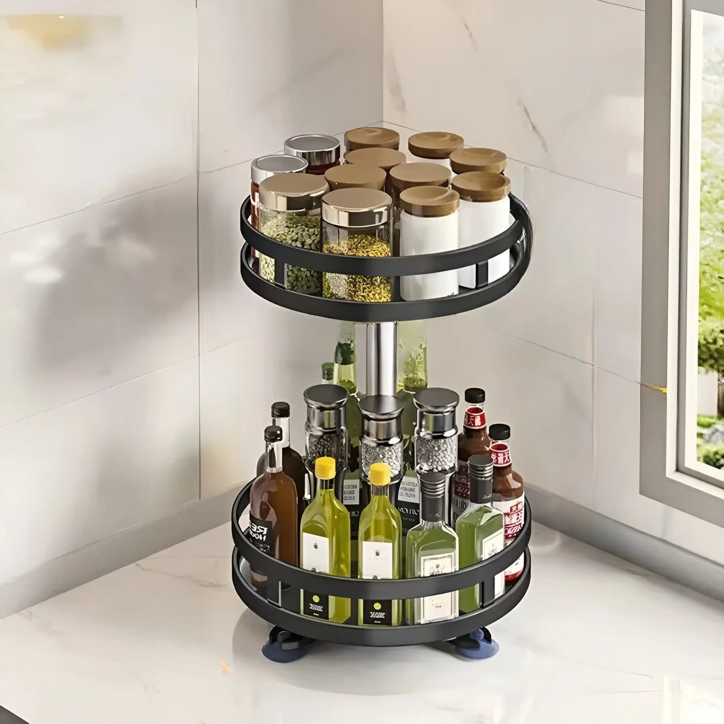 360 Degree Rotating Organizer for Cabinets