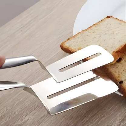 2-in-1 Stainless Steel Turner Tongs