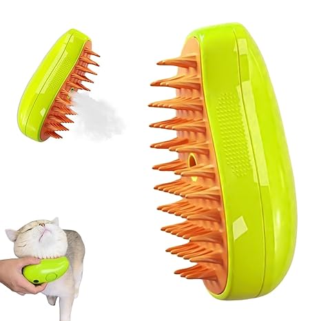 3-in-1 Cat Grooming Brush with Steam Function