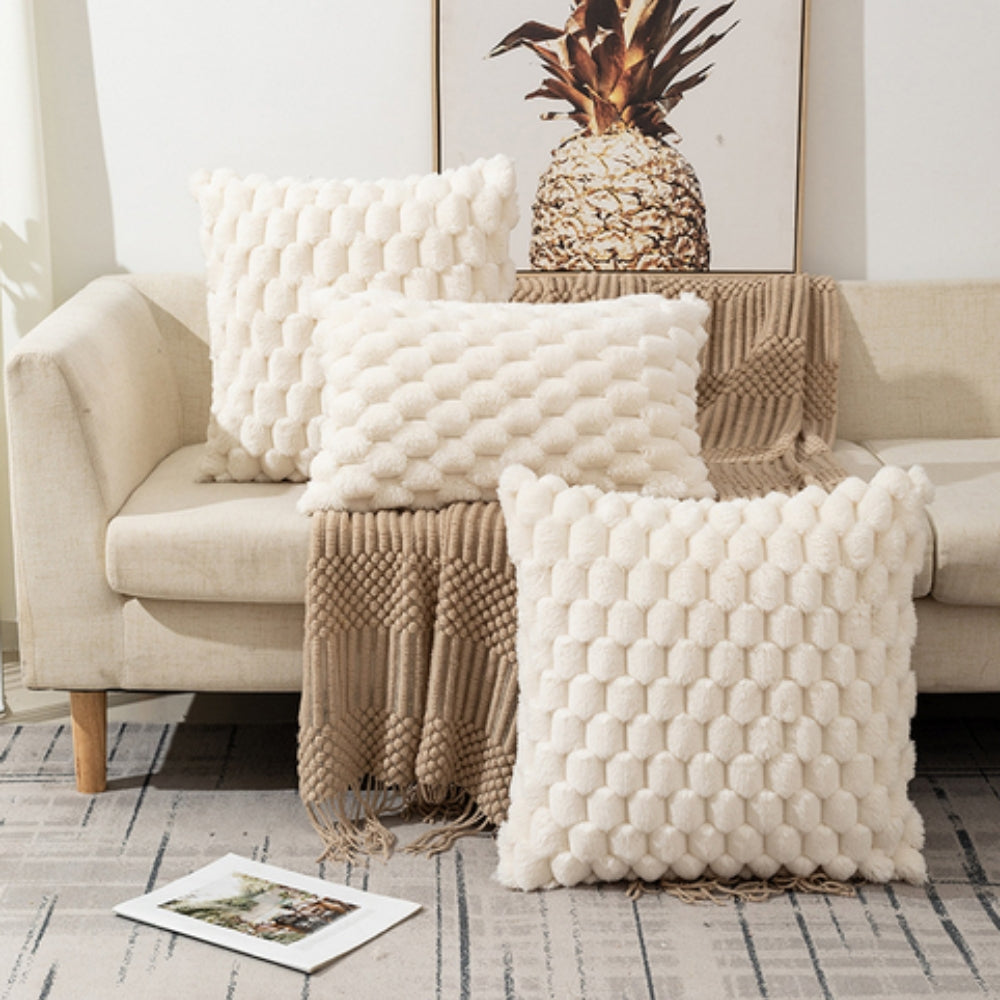 3D Textured Velvet Throw Pillow Cover