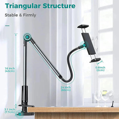 360 Adjustable Gooseneck Phone and Tablet Clamp Holder