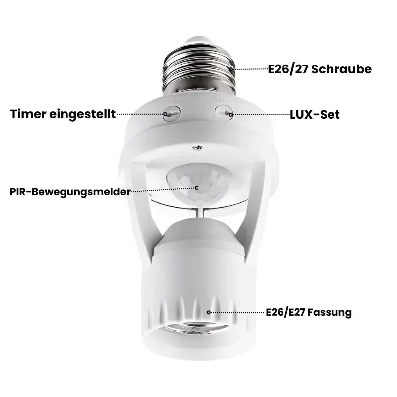 Smart Motion Sensor Light Adapter with Adjustable Timer