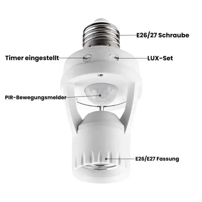 Smart Motion Sensor Light Adapter with Adjustable Timer