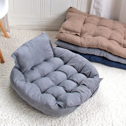 3-in-1 Pet Bed - Lounger, Mat, and Snuggle Cave