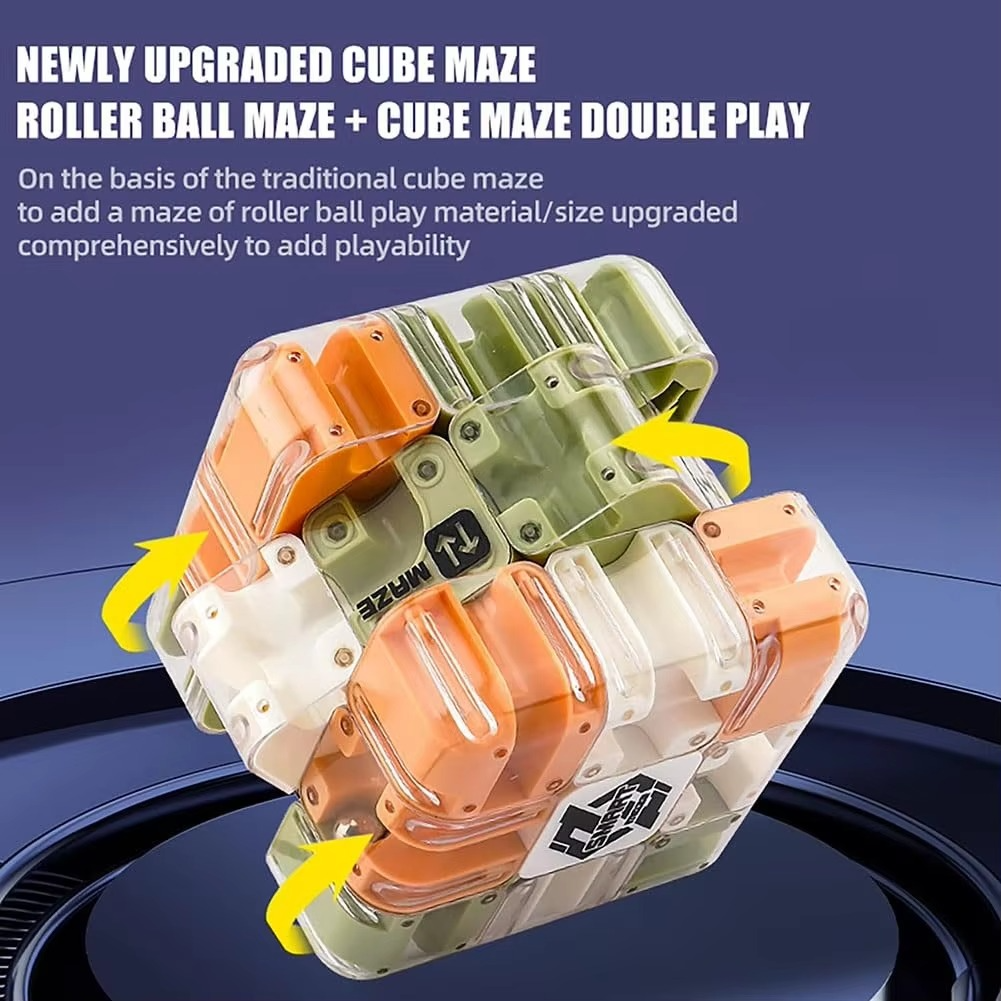 3D Maze Puzzle Cube for Focus and Brain Training