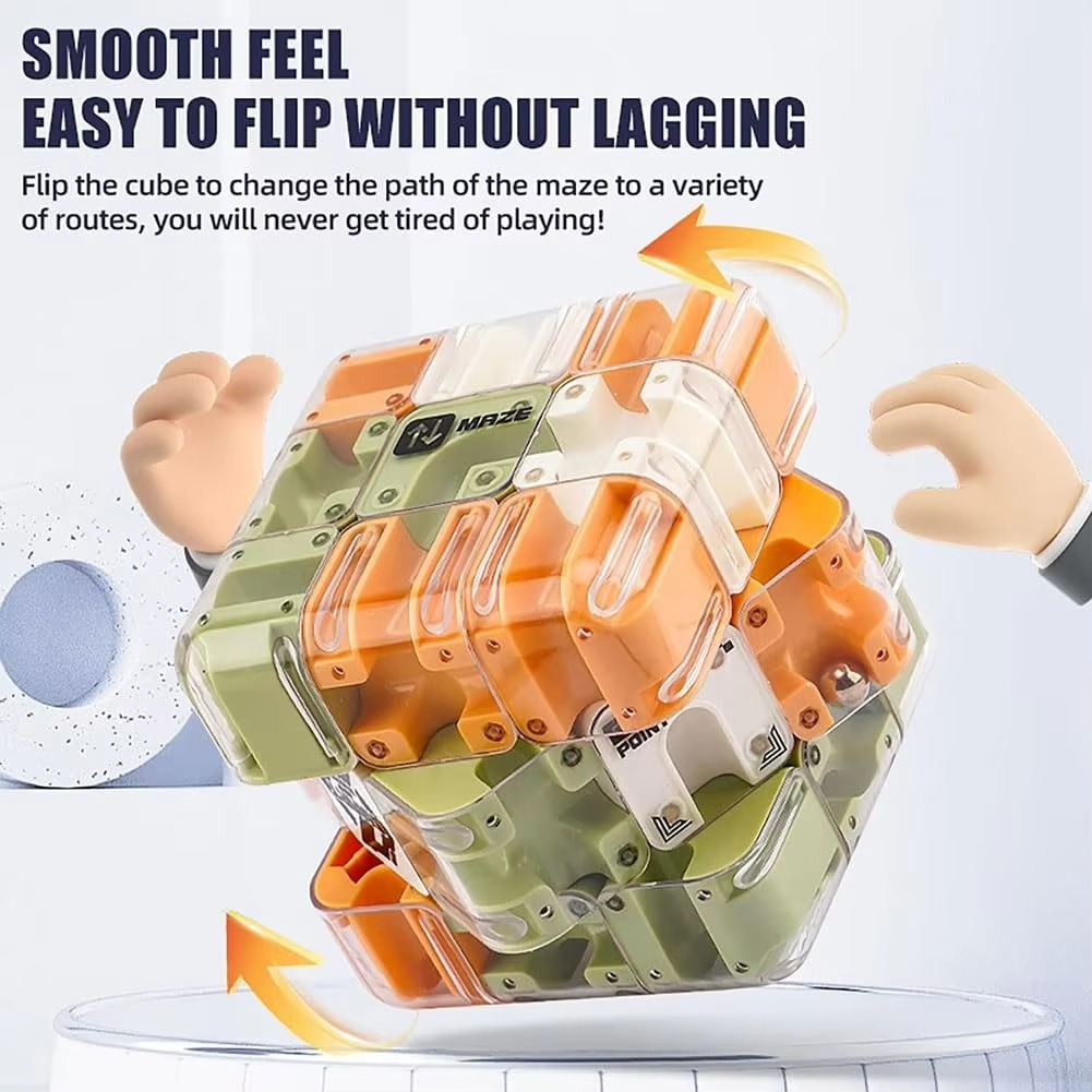 3D Maze Puzzle Cube for Focus and Brain Training
