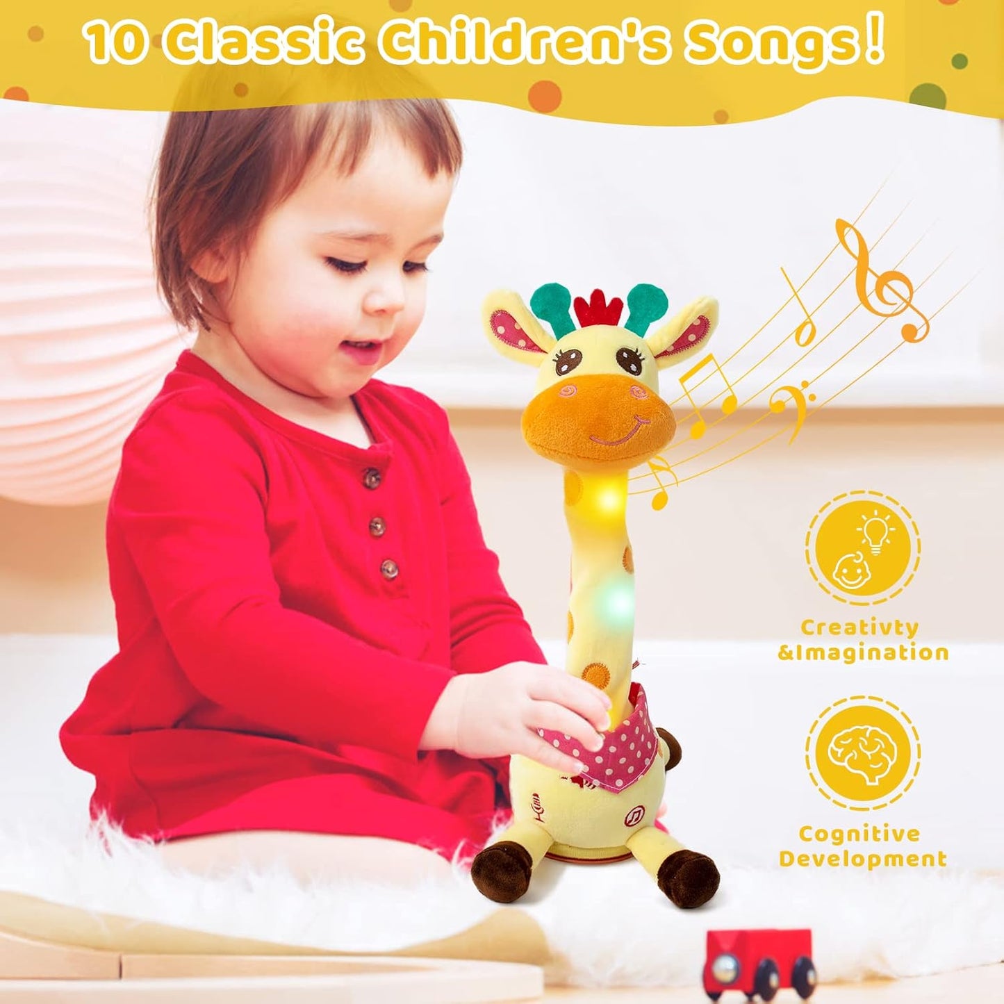 Soft Musical Giraffe Toy for Babies and Toddlers