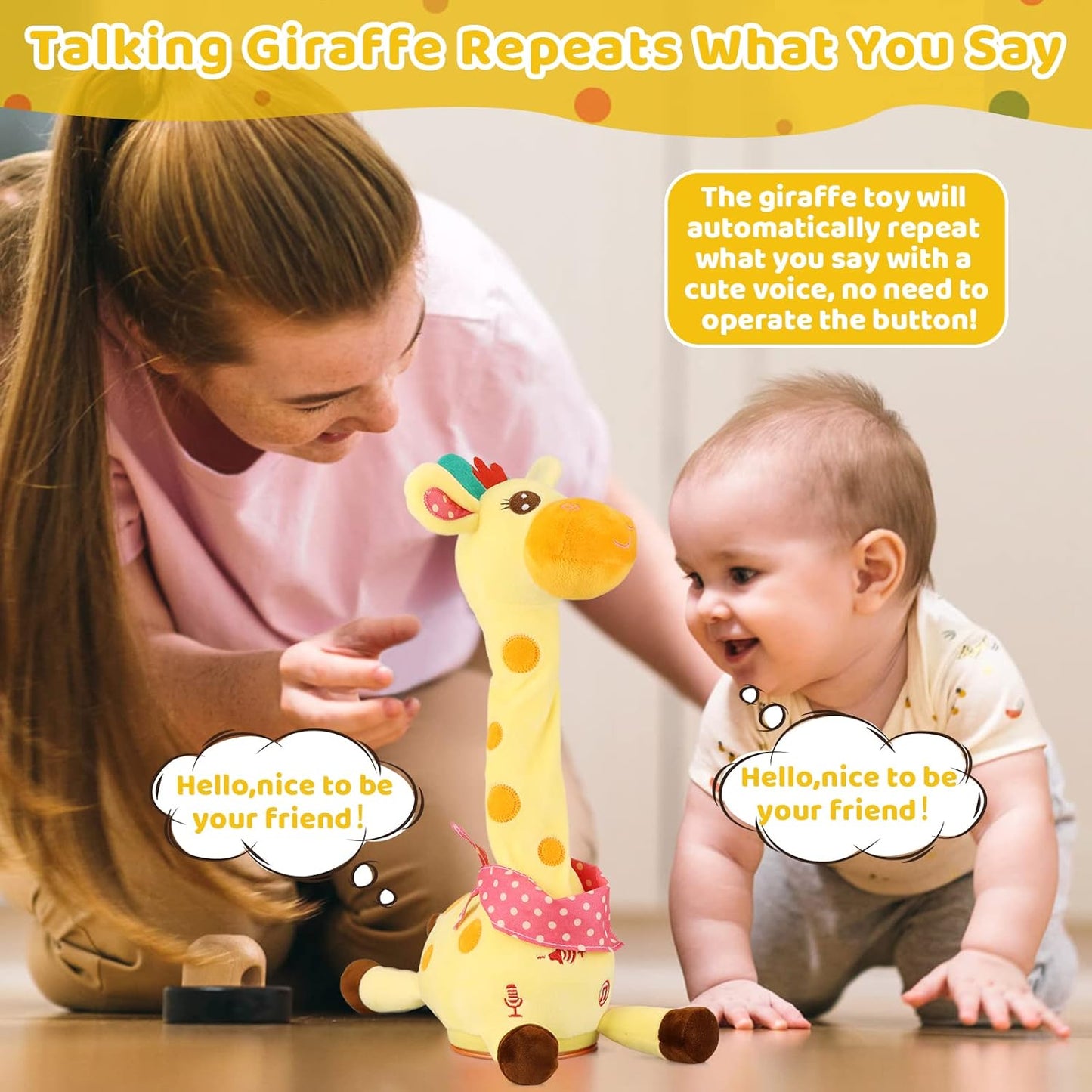Soft Musical Giraffe Toy for Babies and Toddlers