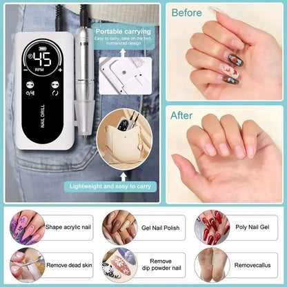 Electric Nail File and Manicure Tool for Home Care