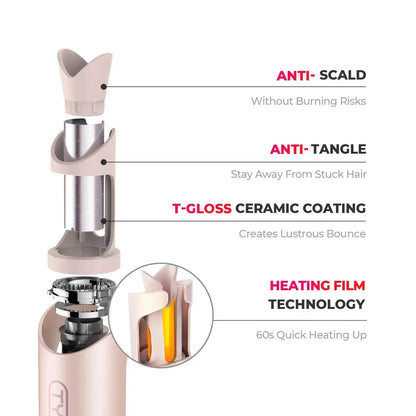Cordless Automatic Curling Iron for Effortless Curls
