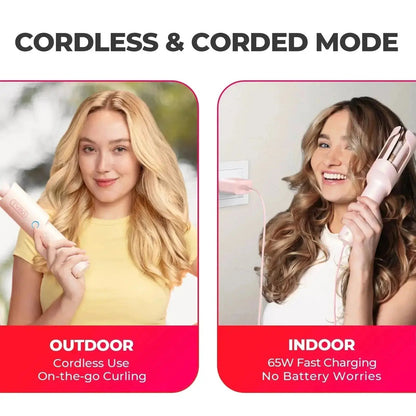 Cordless Automatic Curling Iron for Effortless Curls