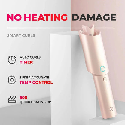 Cordless Automatic Curling Iron for Effortless Curls