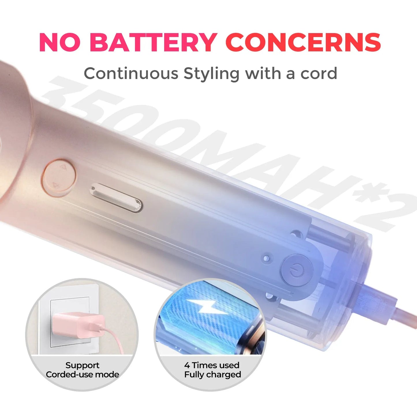 Cordless Automatic Curling Iron for Effortless Curls