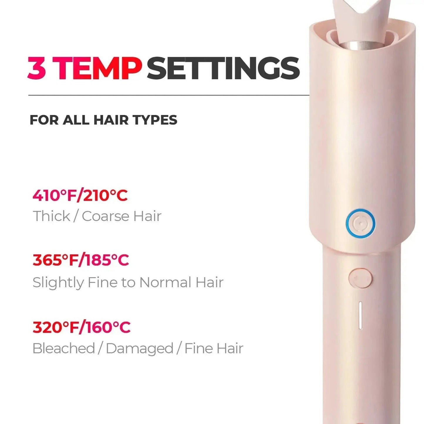 Cordless Automatic Curling Iron for Effortless Curls
