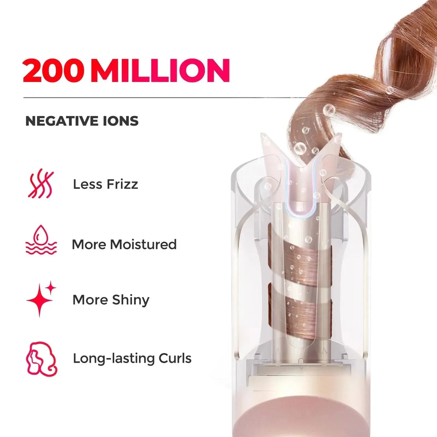 Cordless Automatic Curling Iron for Effortless Curls