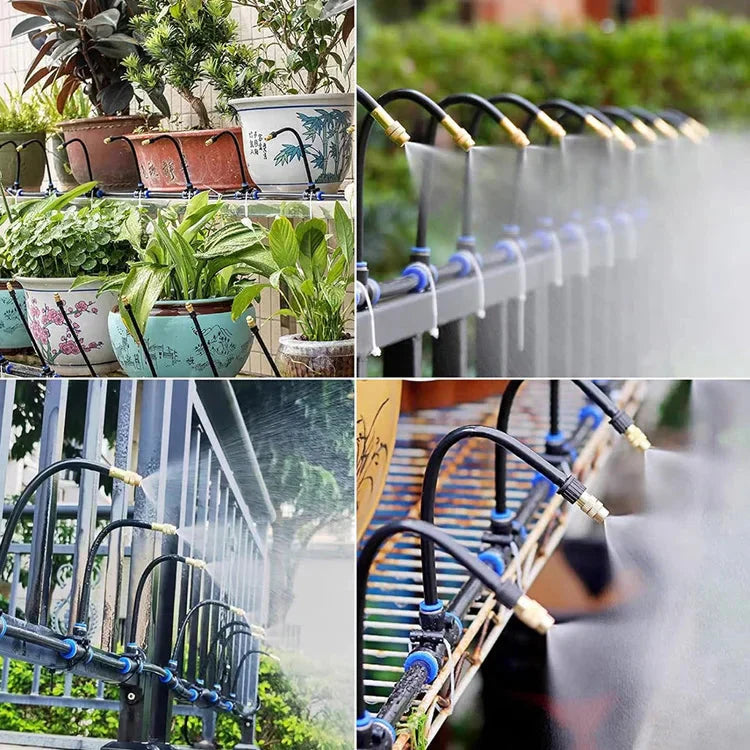 20m Garden Misting System with 20 Brass Jets