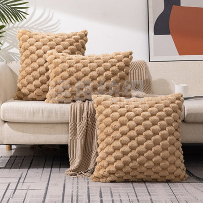 3D Textured Velvet Throw Pillow Cover