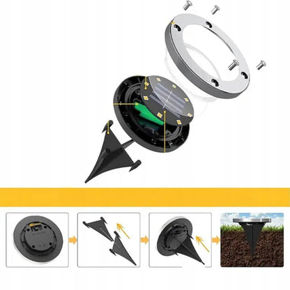 3-Pack Solar Garden Lights - Wireless Outdoor Path Lighting