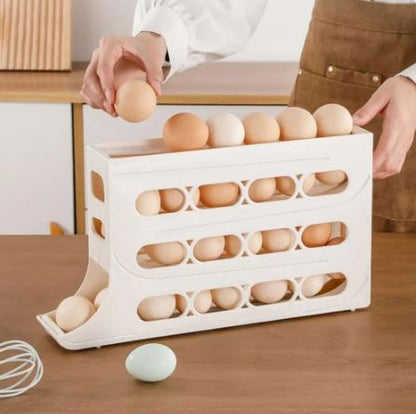 4-Tier Automatic Sliding Egg Holder (30 Eggs)