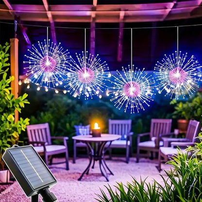 200 LED Solar String Lights - Firework Starburst