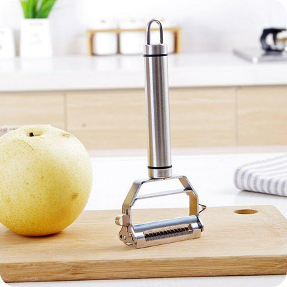 2-in-1 Stainless Steel Vegetable Peeler with Julienne Blade