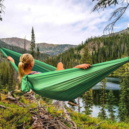 2-Person Nylon Camping Hammock with Carry Bag