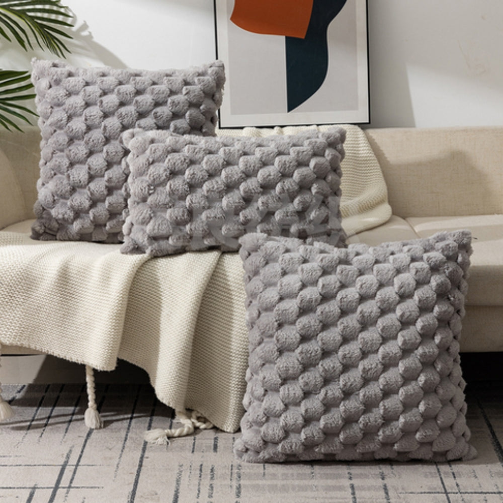 3D Textured Velvet Throw Pillow Cover