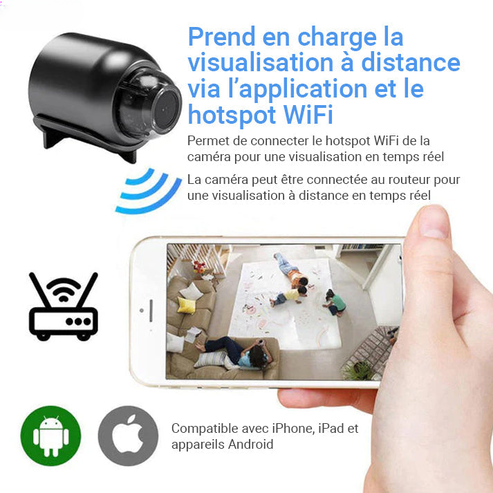 4K HD Mini Security Camera with Wide-Angle Lens