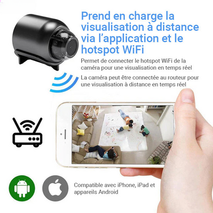 4K HD Mini Security Camera with Wide-Angle Lens