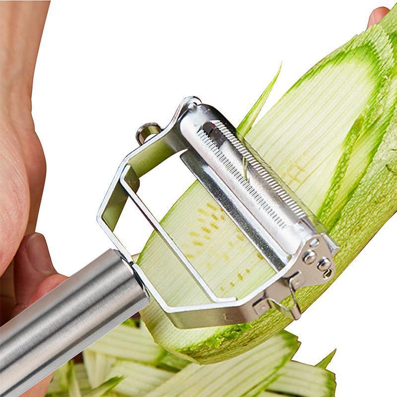 2-in-1 Stainless Steel Vegetable Peeler with Julienne Blade