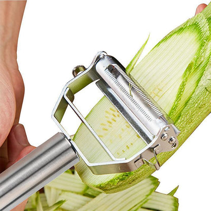 2-in-1 Stainless Steel Vegetable Peeler with Julienne Blade