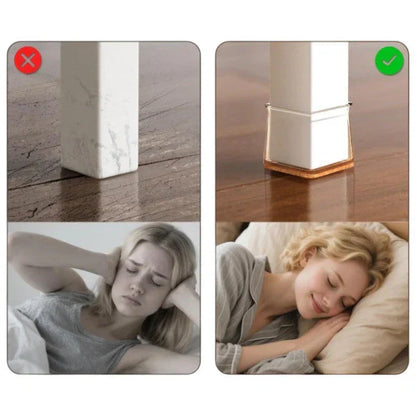 24-Pack Square Chair Leg Caps 13-19 mm