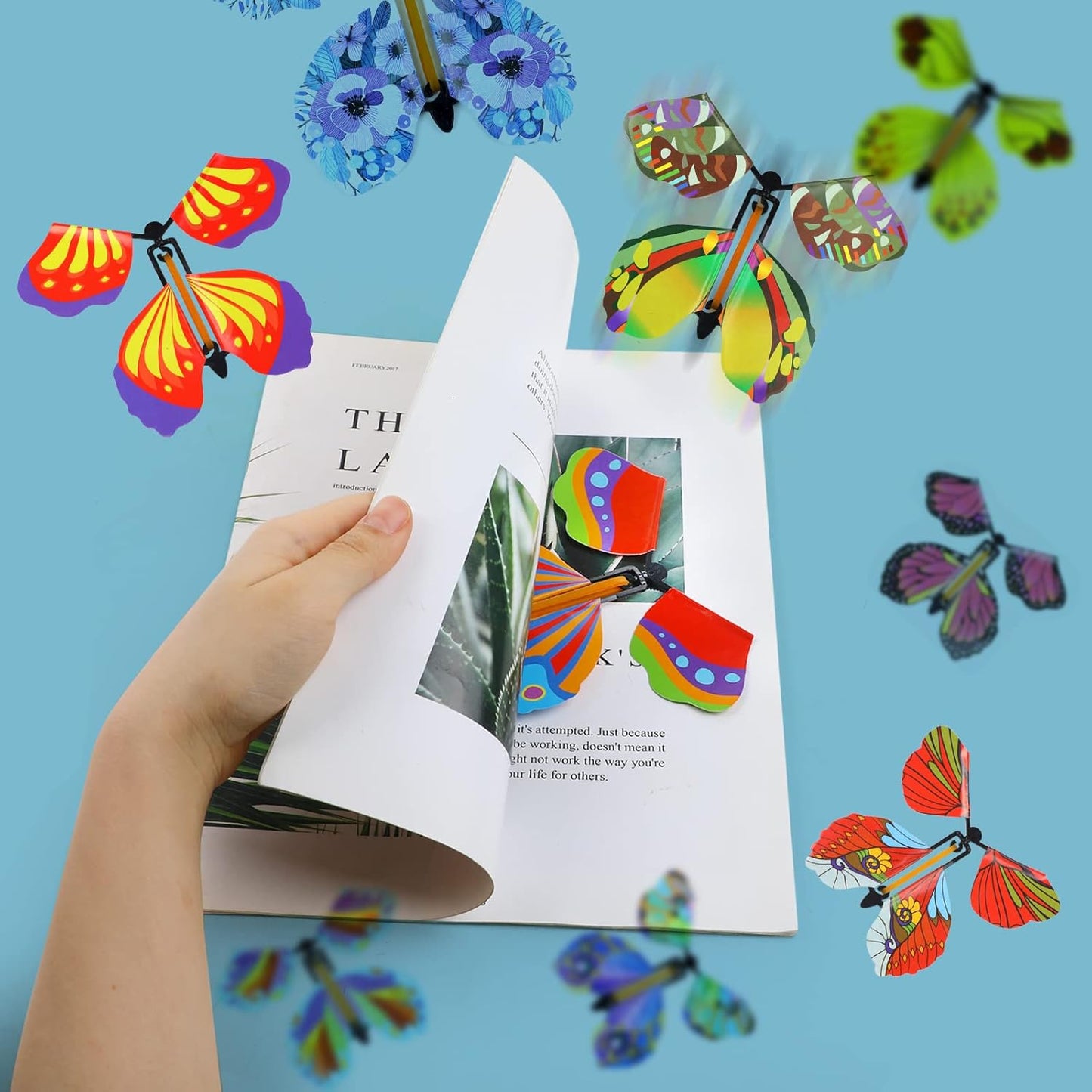 15-Pack Flying Butterflies Surprise for Cards and Gifts