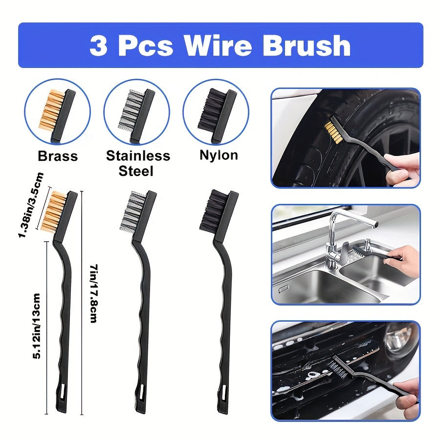 28-Piece Car Wash Brush Set with Drill Attachments