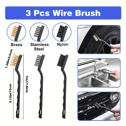 28-Piece Car Wash Brush Set with Drill Attachments